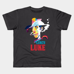 Lucky Luke In Pop Art Kids T-Shirt